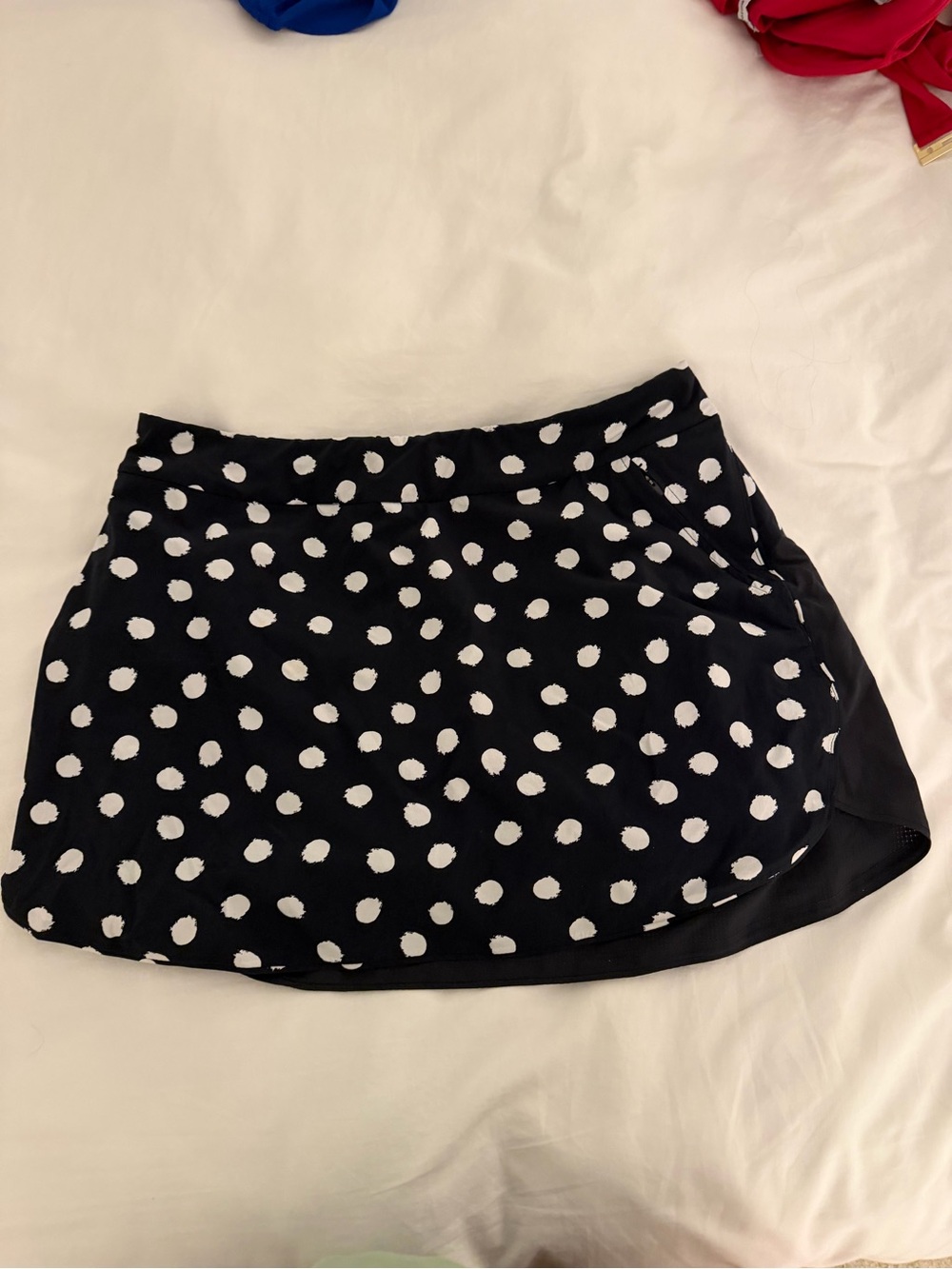 Outdoor Voices Black with White Polka Dot Athletic Skort
